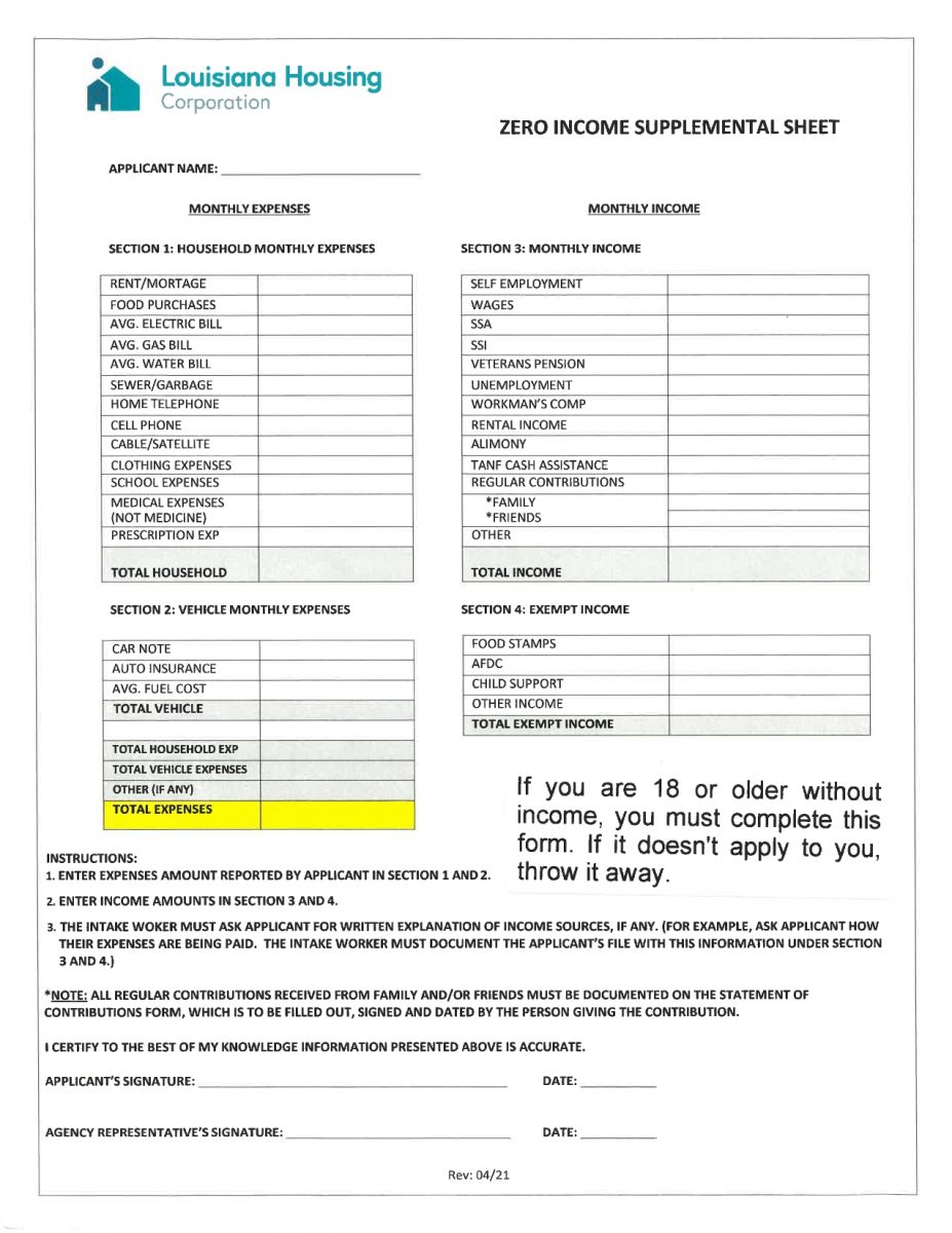 Weatherization Assistance Program Application page 6
