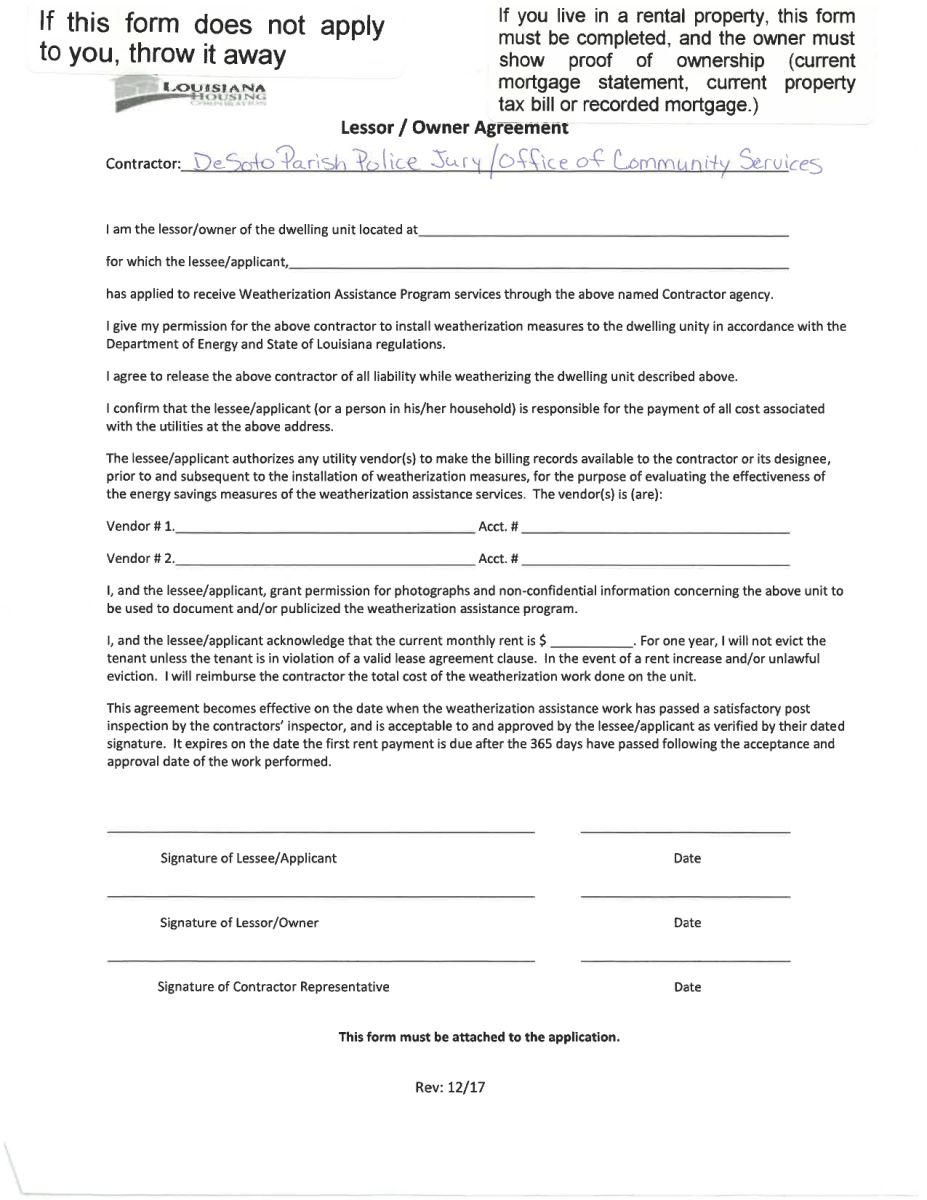 Weatherization Assistance Program Application page 8